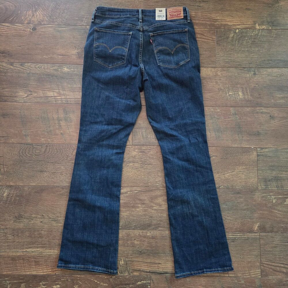 Levis Women 725 NWT Jeans High Rise Boot Cut 32x32 Dark Wash Denim - Picture 2 of 7